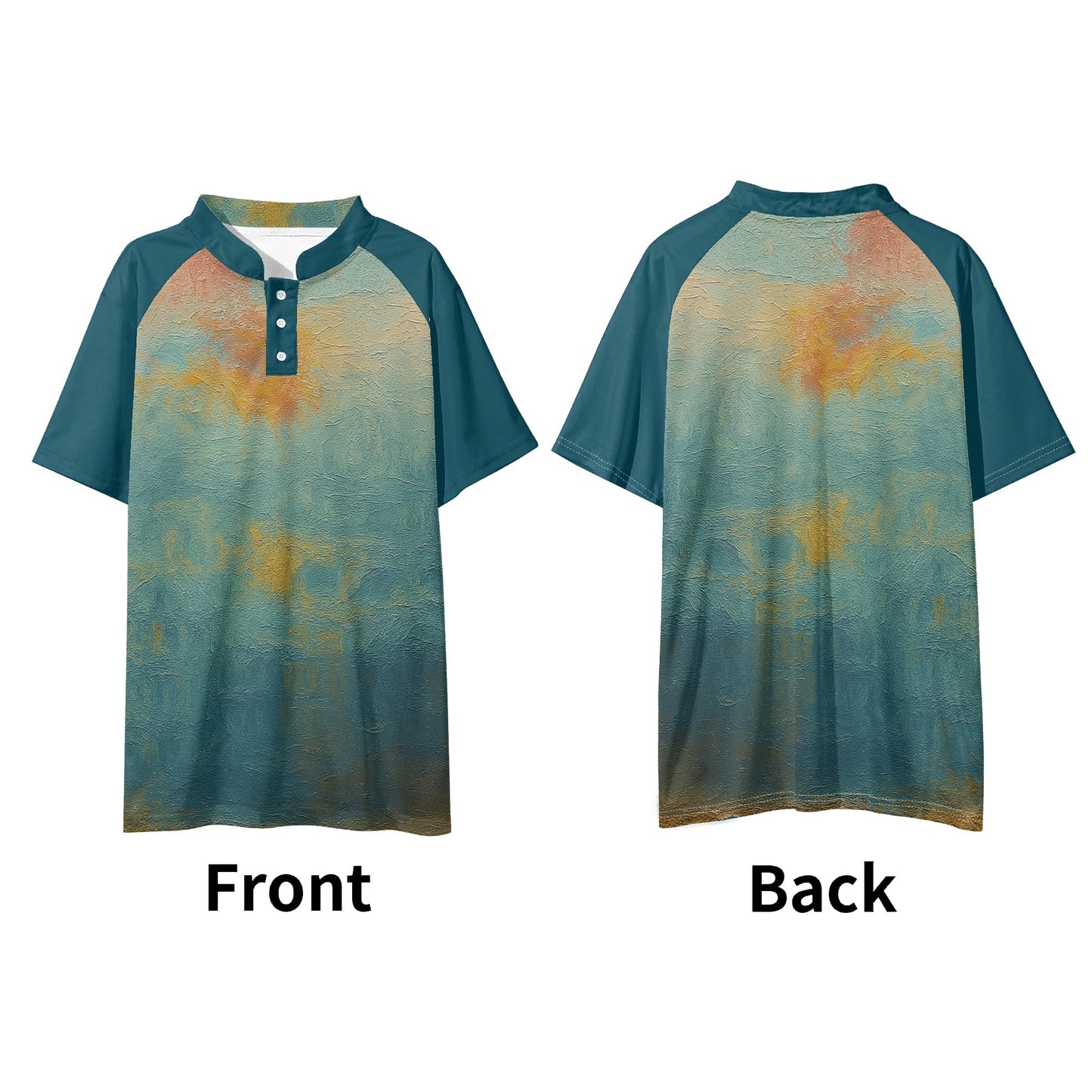 Island Icon Polo |"Ocean Abstract Print"