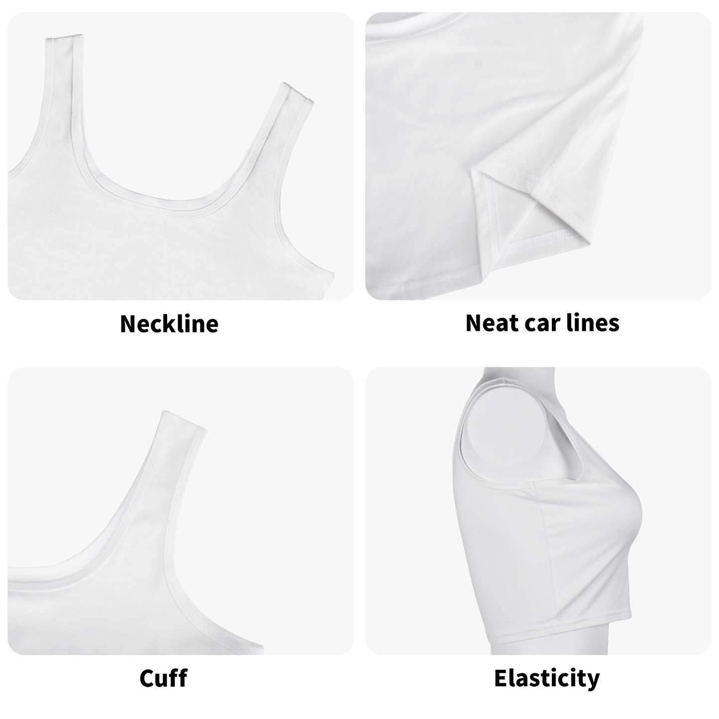 Island Glow™ Summer Stretch Crop Tank | "LoveAbstract"