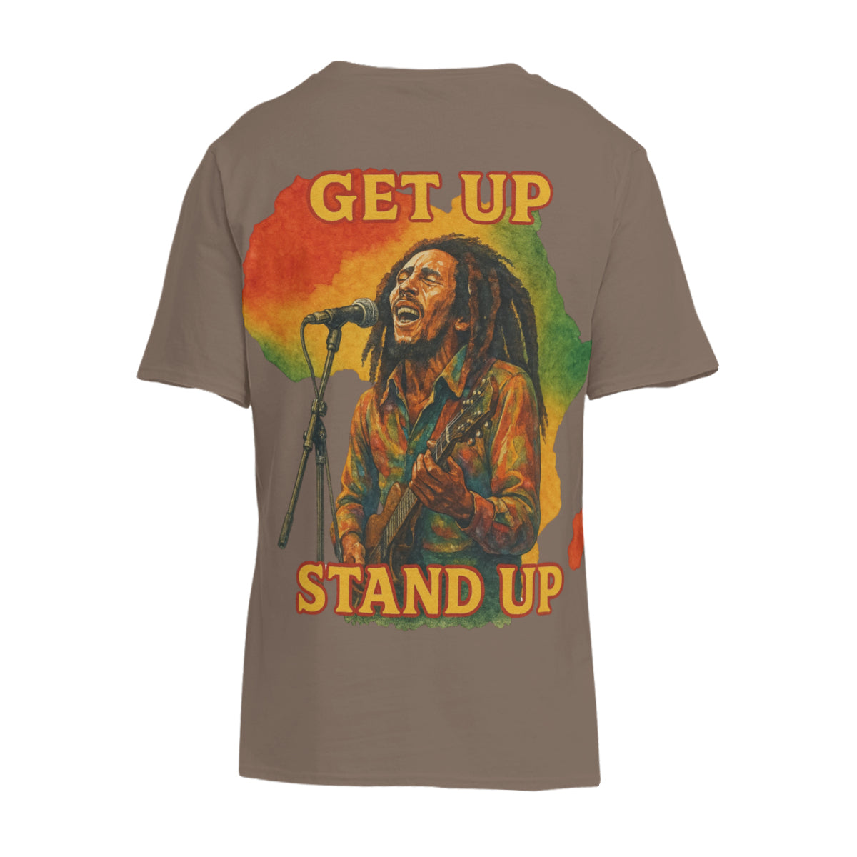 Men's Crewneck Cotton+Polyester Premium T-shirt | "Get Up, Stand Up"