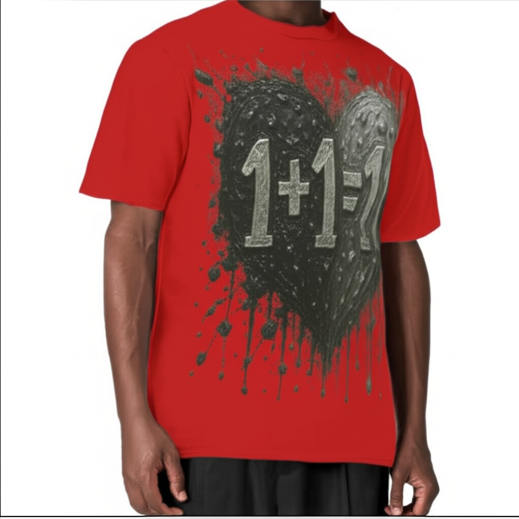 Men's Crewneck Cotton+Polyester Premium T-shirt | "1+1=11"