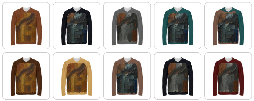 Men's Sun Protection Long Sleeve Hoodie | "3D Abstract"