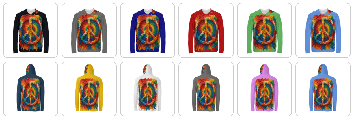Men's Sun Protection Long Sleeve Hoodie | "Peace"