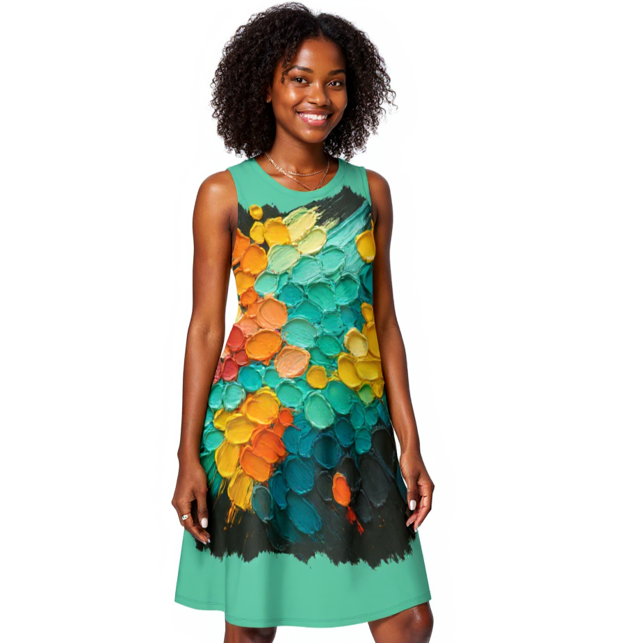 island casual dress Bright Island Floral Maxi Dress, Casual Summer Slip Sundress