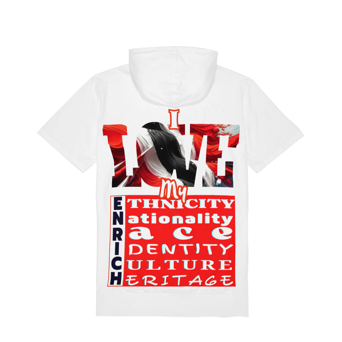 Men’s Cotton Hooded T-Shirt "Every Creed..." Trinidad Pride