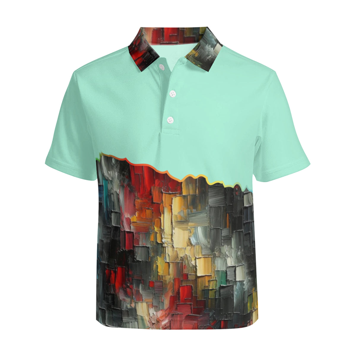 Men's Premium POLO Shirt, "Abstract Print"