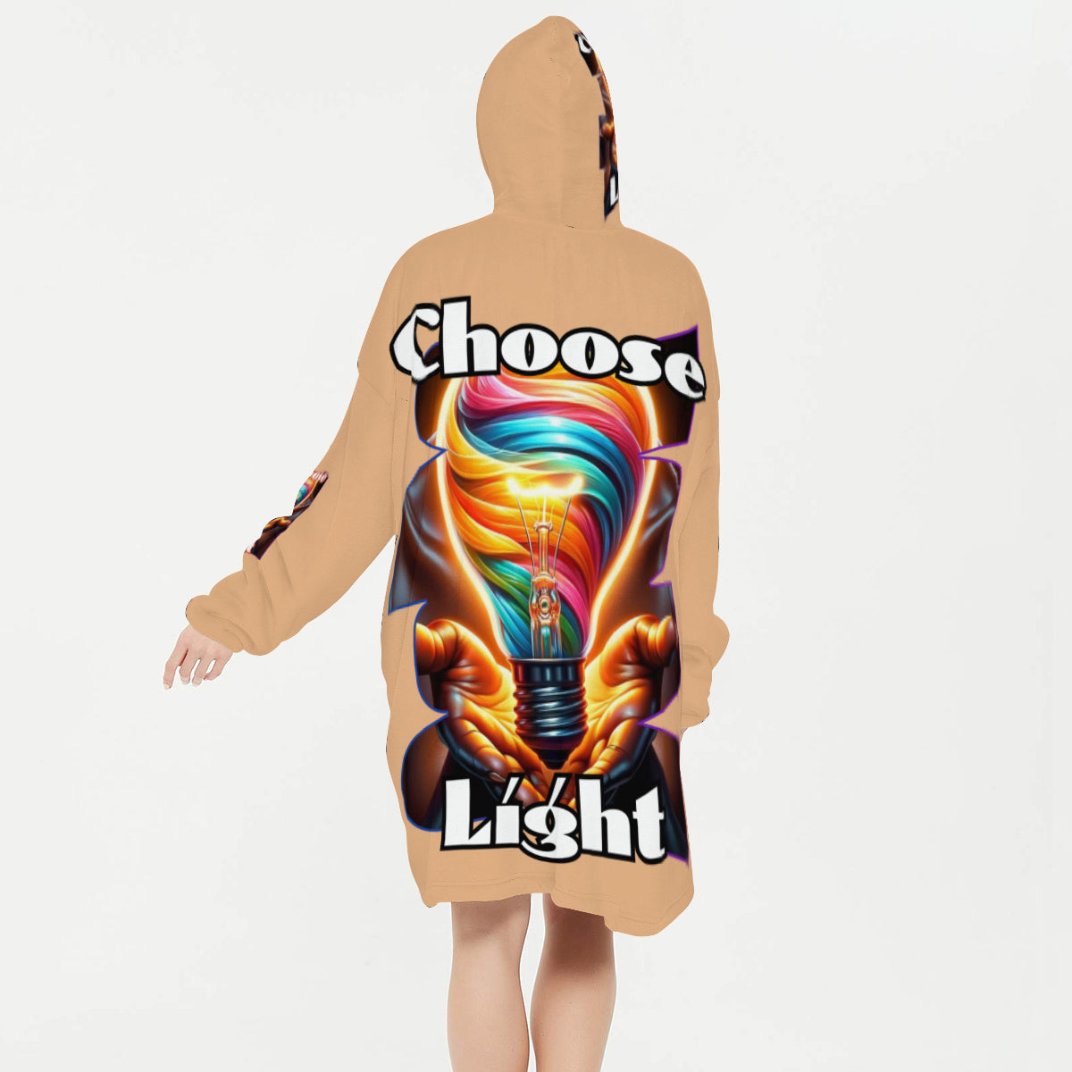 Flannel Sleeper Blanket Hoodie | "Choose Light"