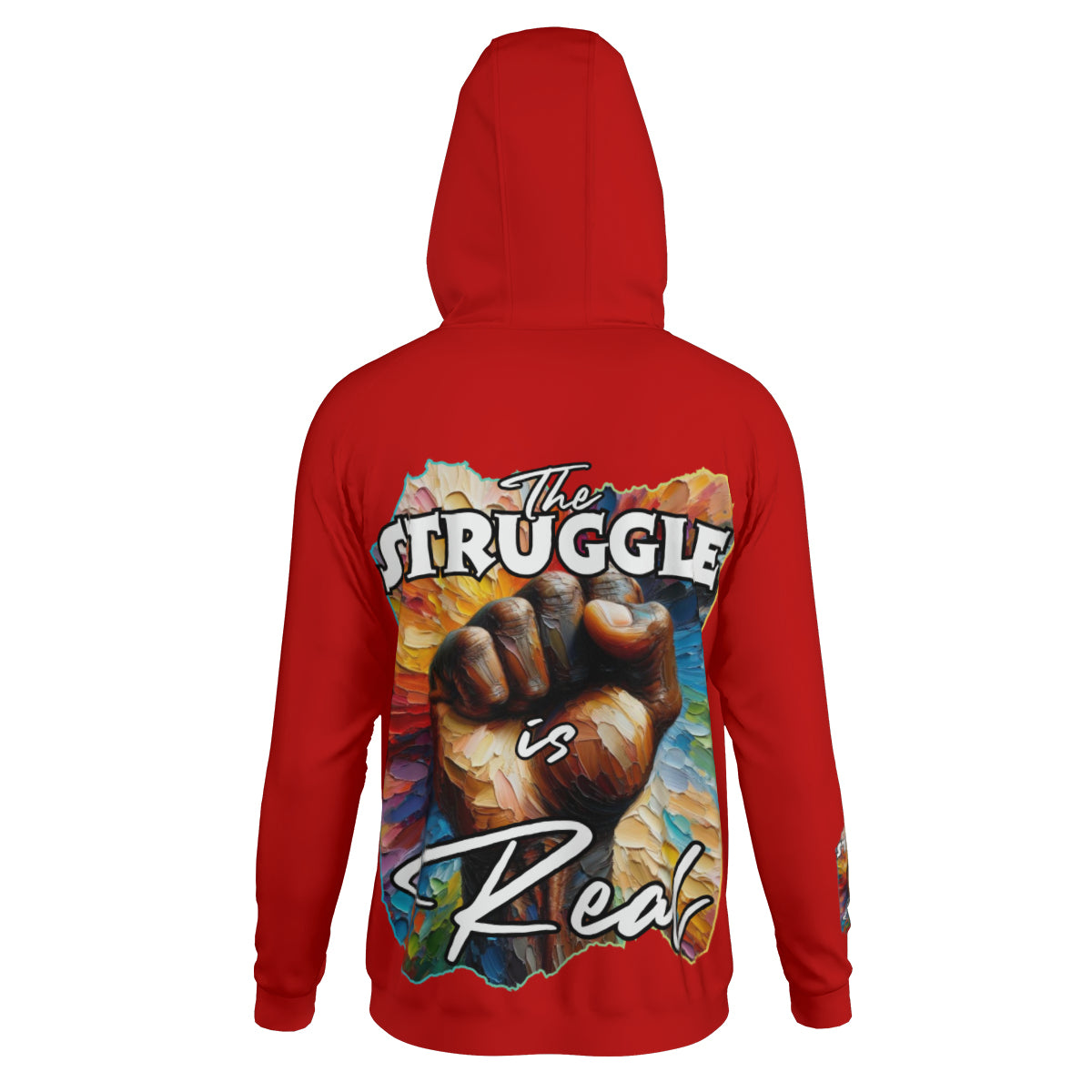 Men's Lightweight Zip Up Hoodie | Polyester "Don't Stop, The Struggle is Real"