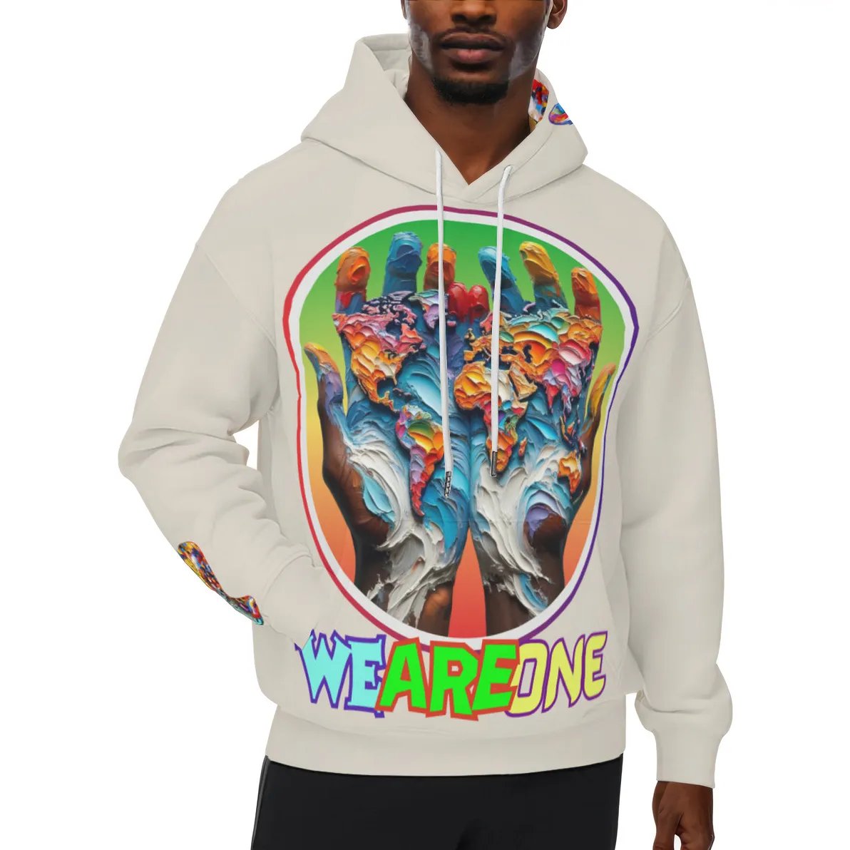 Men’s Plush Fleece Lined Hoodie "We Are One"