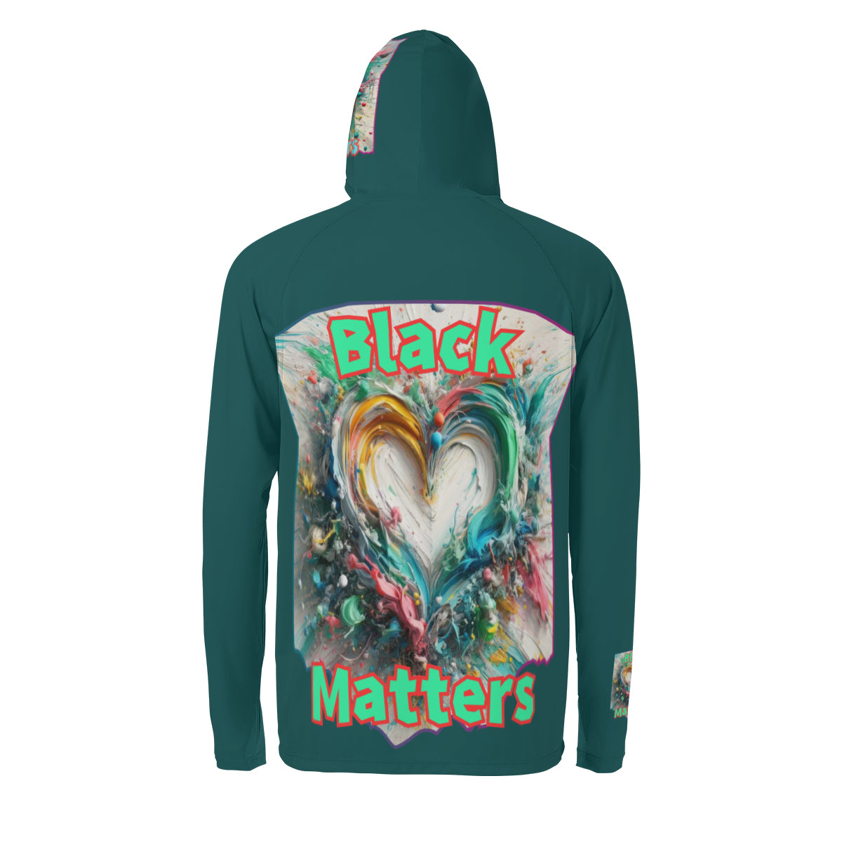 Men's Sun Protection Long Sleeve Hoodie | "Black Love Matters"