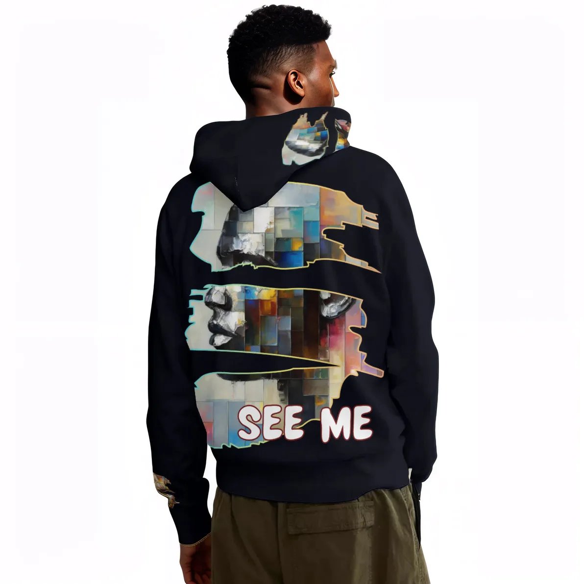 Men's Lightweight Hoodie | 200GSM Air Layer Fabric - "See Me"