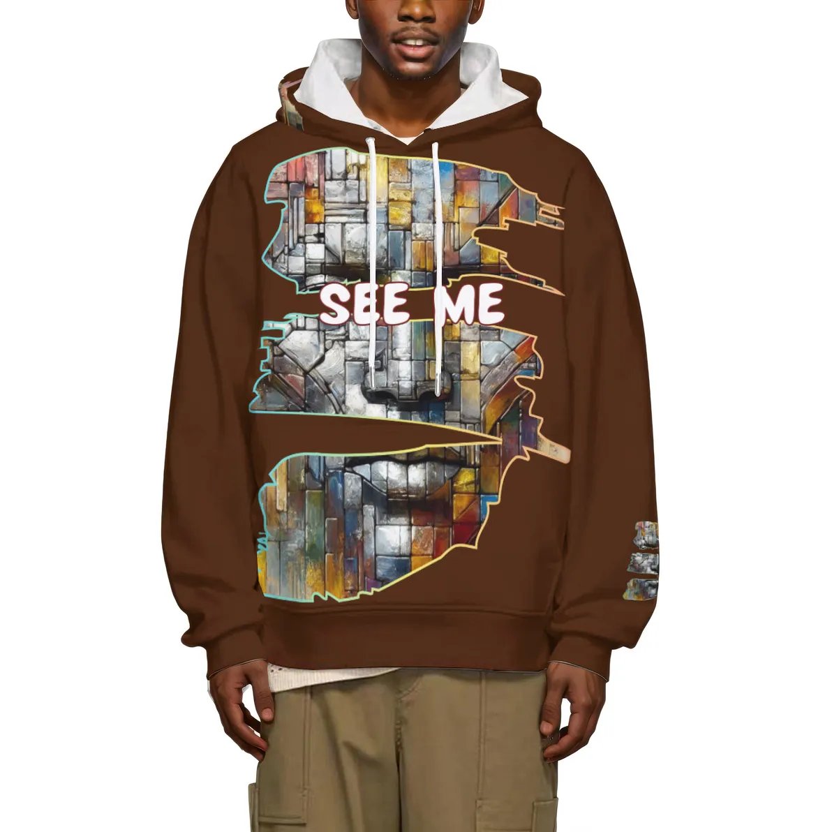 Men's Lightweight Hoodie | 200GSM Air Layer Fabric - "See Me"