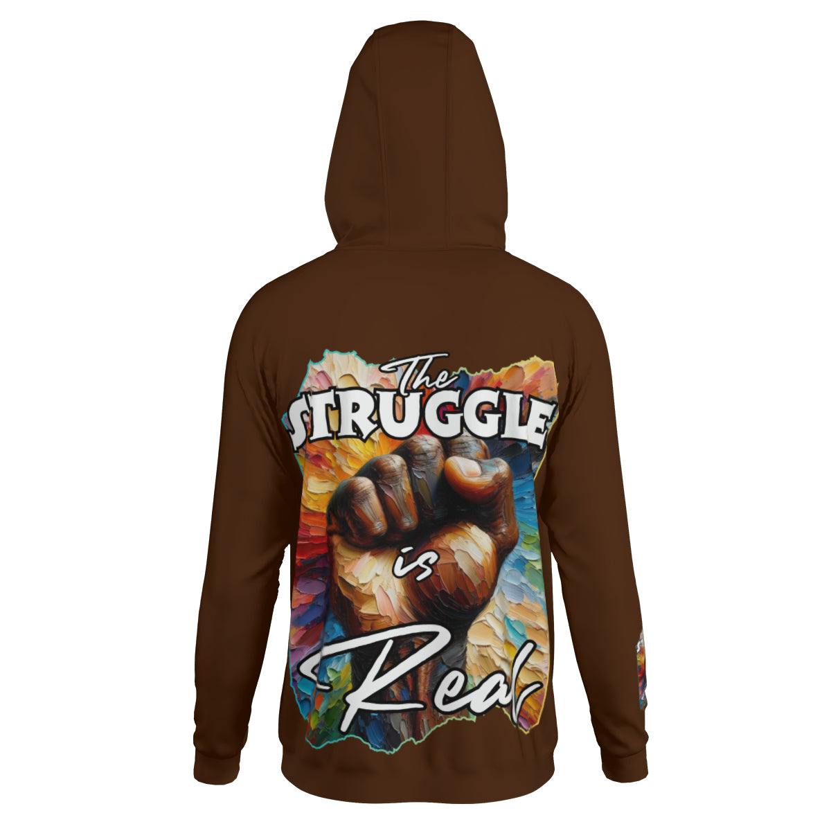 Men's Lightweight Zip Up Hoodie | Polyester "Don't Stop, The Struggle is Real"