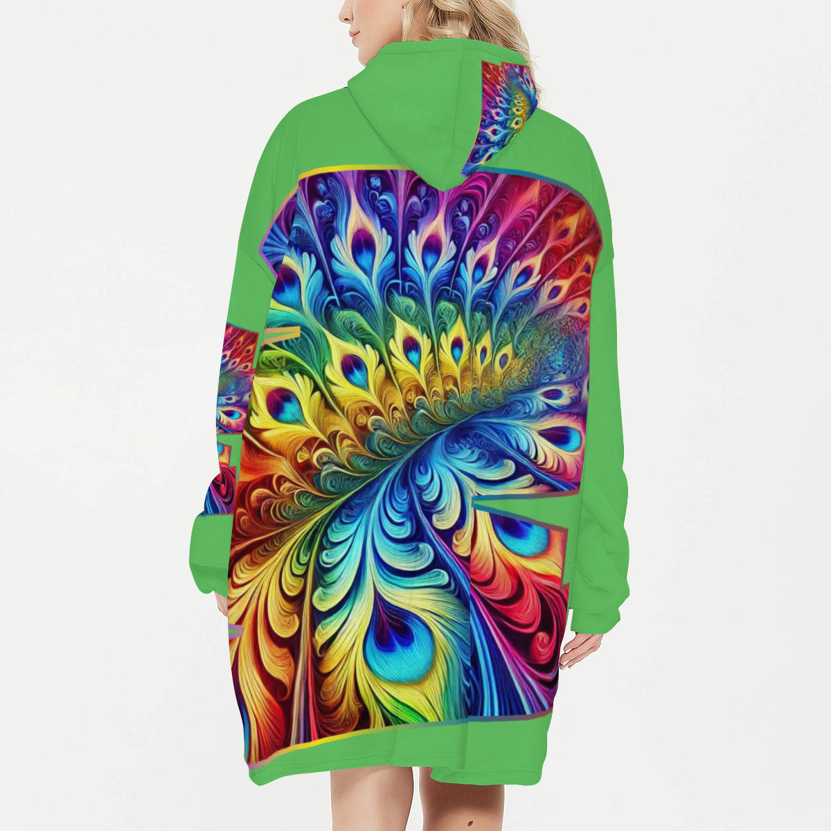 Flannel Sleeper Blanket Hoodie | "Abstract Print"