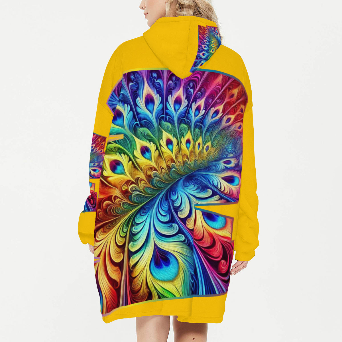 Flannel Sleeper Blanket Hoodie | "Abstract Print"