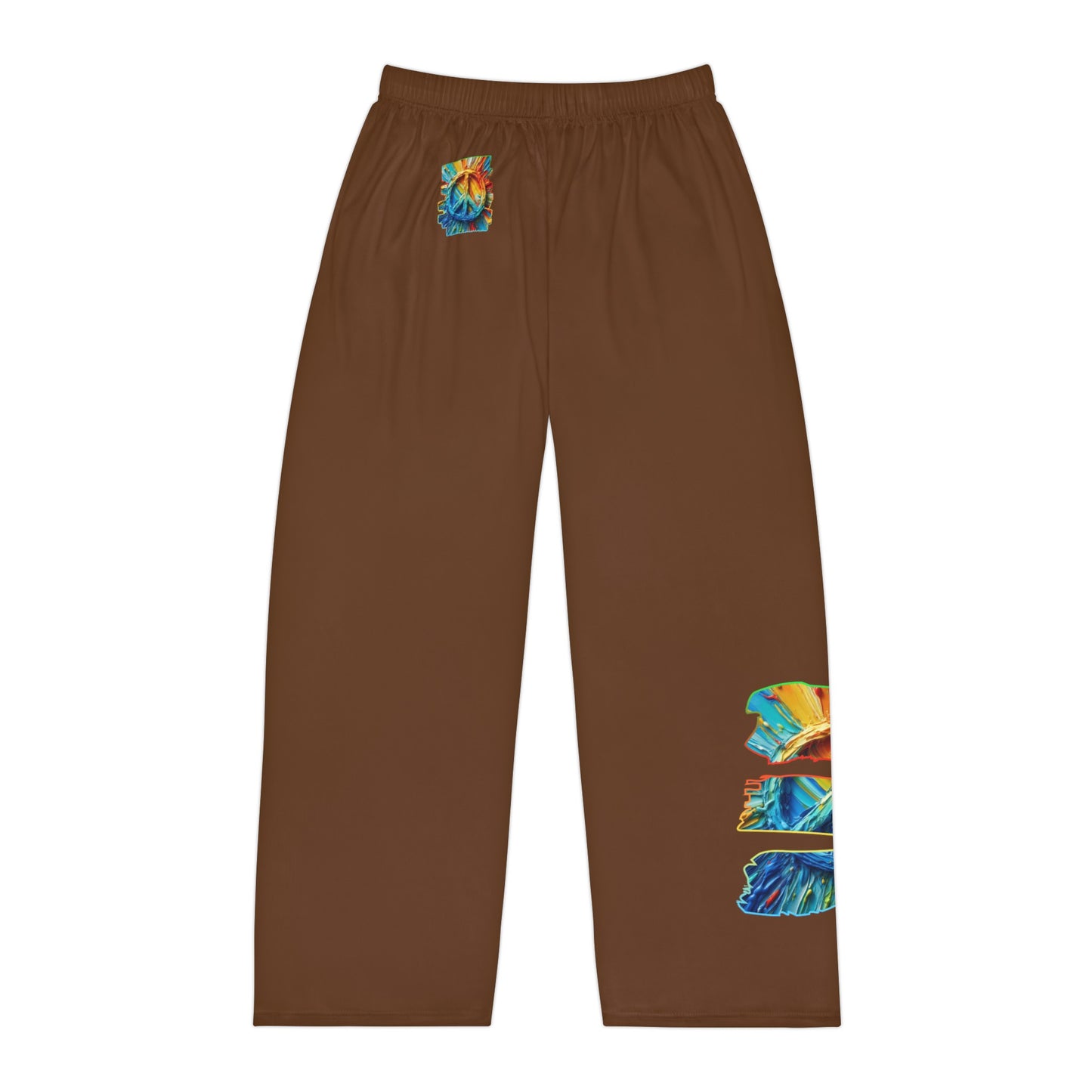 Men's Brushed Polyester Lounge Pants (AOP) "Peace"