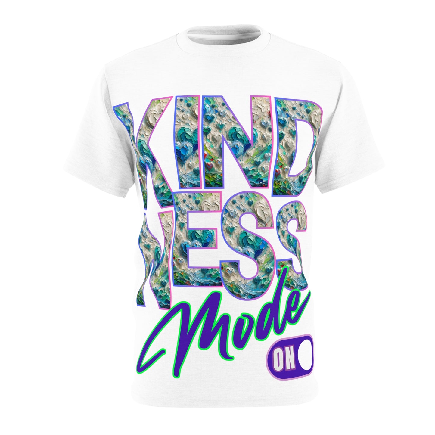 Unisex Cut & Sew Tee (AOP), "Kindness Mode On"