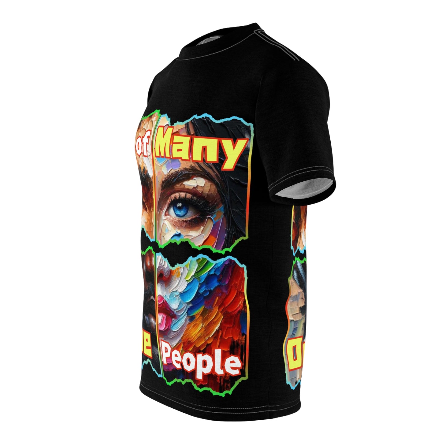 Unisex Cut & Sew Tee (AOP), "Out of Many One People"