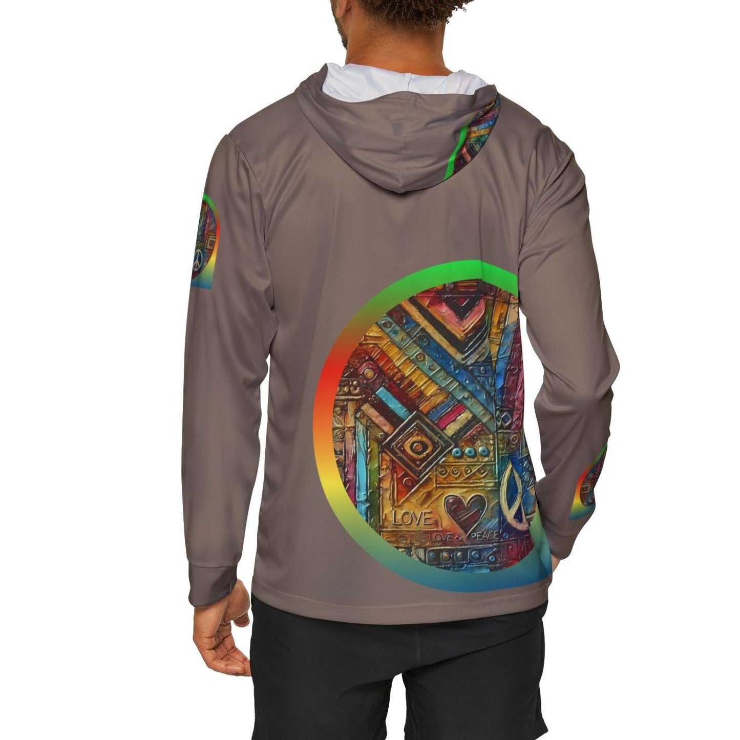 Men's Sports Warmup Hoodie (African Abstract Print)