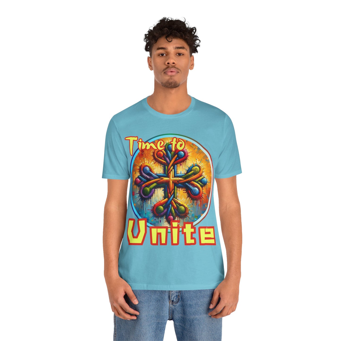 Unisex Jersey Short Sleeve Tee, "Time to Unite" Self-Awareness, Unity, Inclusion, Anti-Racism, One Love, Inclusion, DEI, Diversity