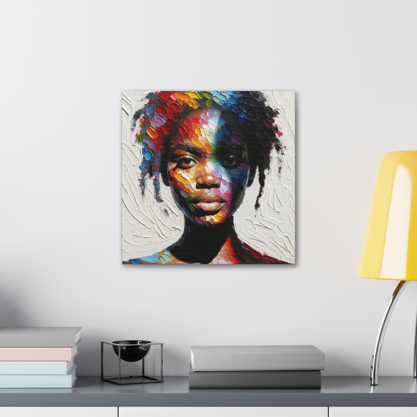 Art Print, Afro-Caribbean Woman, Oil Finish, West Indian Ethnicity, Cultural, Heritage, Semi-Abstract, Canvas Gallery Wrap