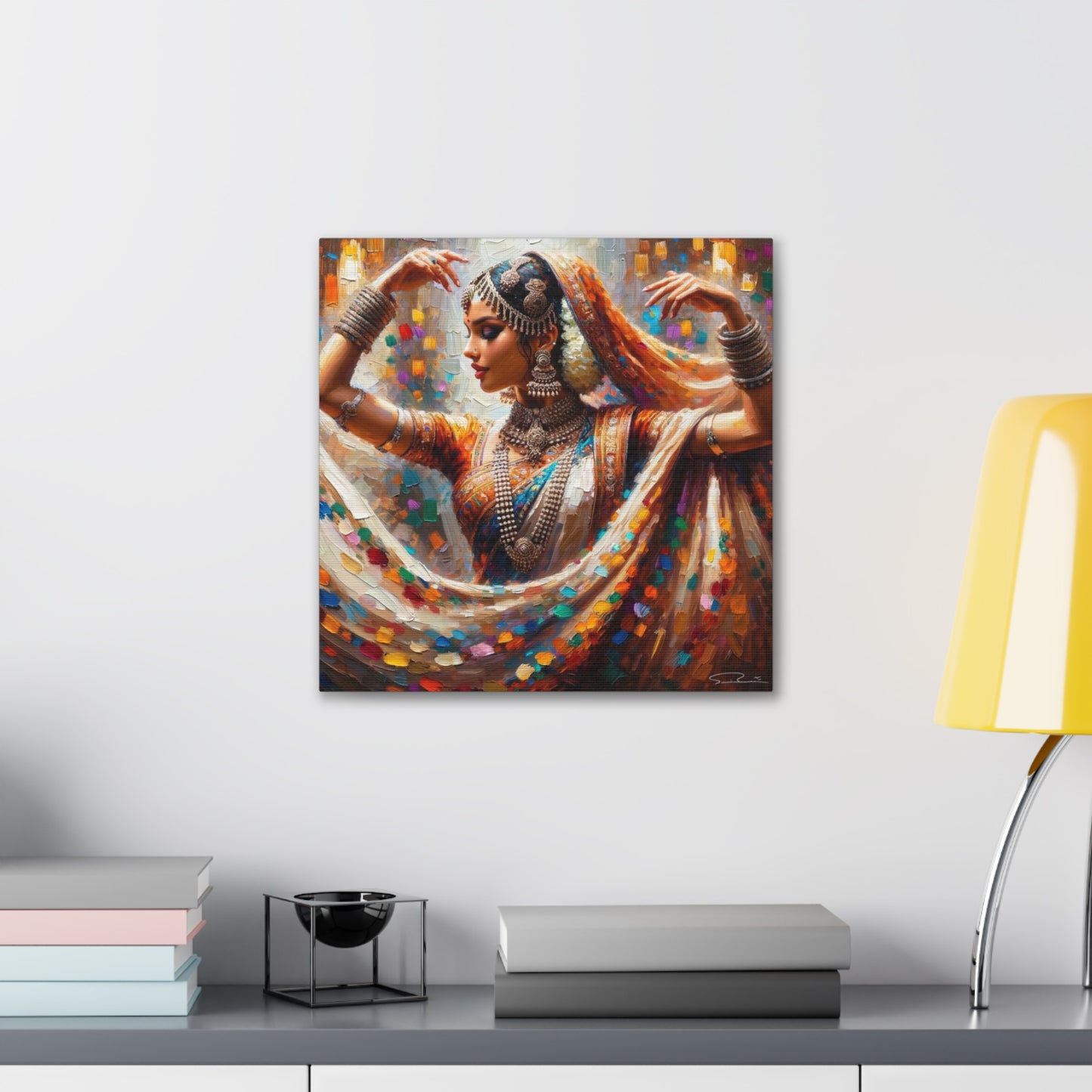 Art Print#2 of Indo-Trinidadian Woman, Oil Finish, West Indian Ethnicity, Cultural, Heritage, Art, Black Woman, Canvas Gallery Wraps