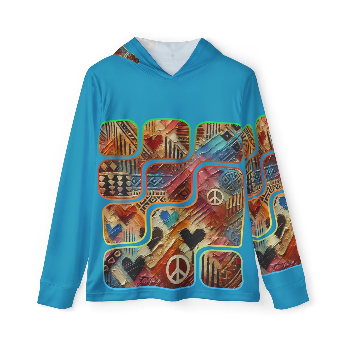 Men's Sports Warmup Hoodie "African Abstract Print"