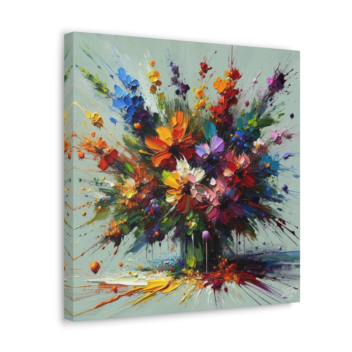 Art Print of Caribbean Bouquet, Oil Finish, West Indian Art, Canvas Gallery Wraps