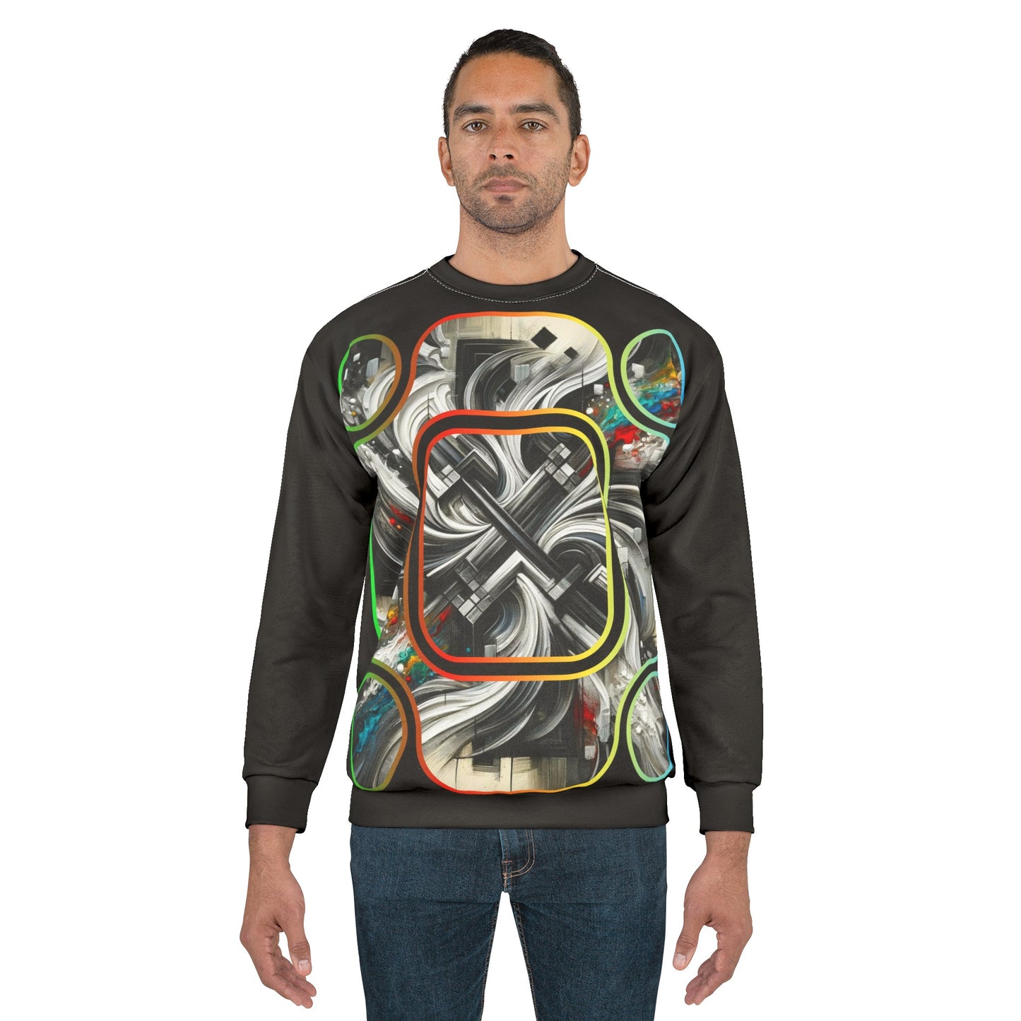 Unisex Sweatshirt (AOP) Abstract Print 2