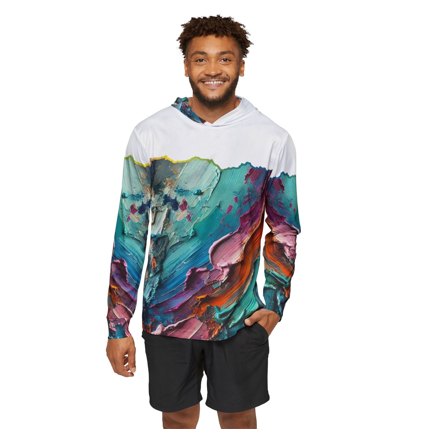 Men's Sports Warmup Hoodie (AOP), Abstract Paint Print