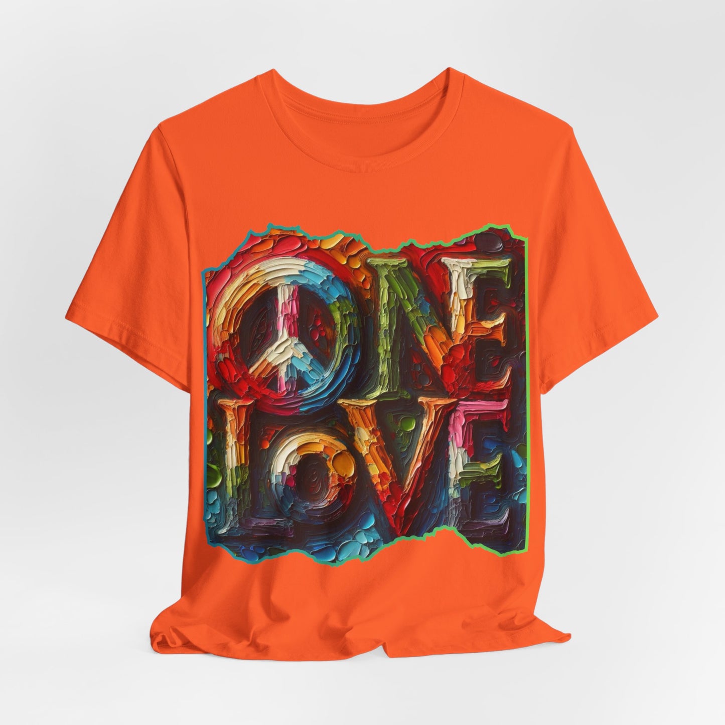 Unisex Jersey Short Sleeve Tee, "One Love" Imposter Syndrome, Mental Wellness, Stress Relief, Self-Awareness, Unity, Inclusion, Anti-Racism, One Love, Inclusion, DEI, Diversity