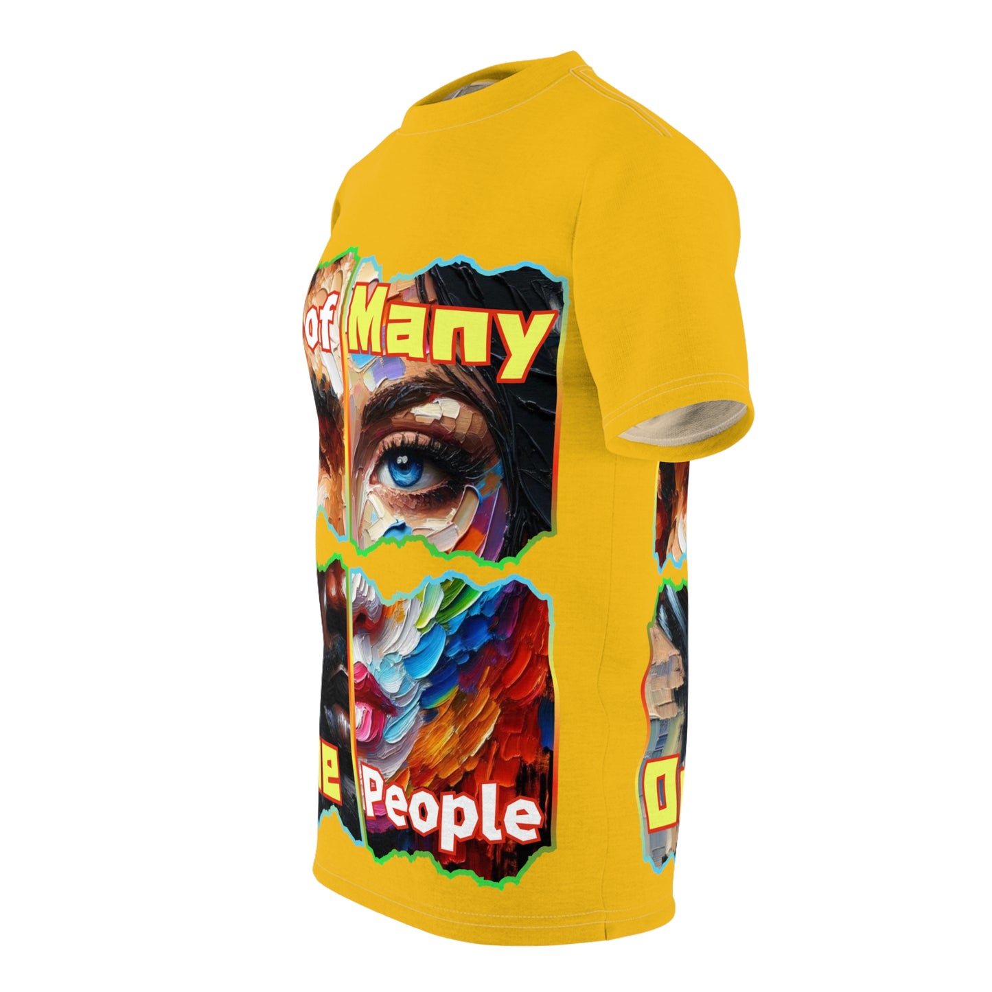 Unisex Cut & Sew Tee (AOP), "Out of Many One People"