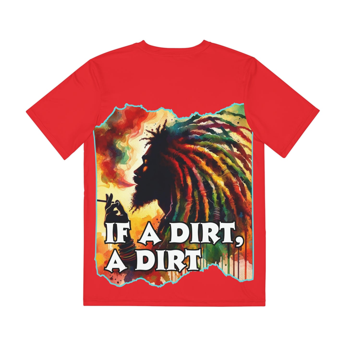 Men's Brushed Polyester Short Sleeve Tee (AOP), "If A Dirt A Dirt"