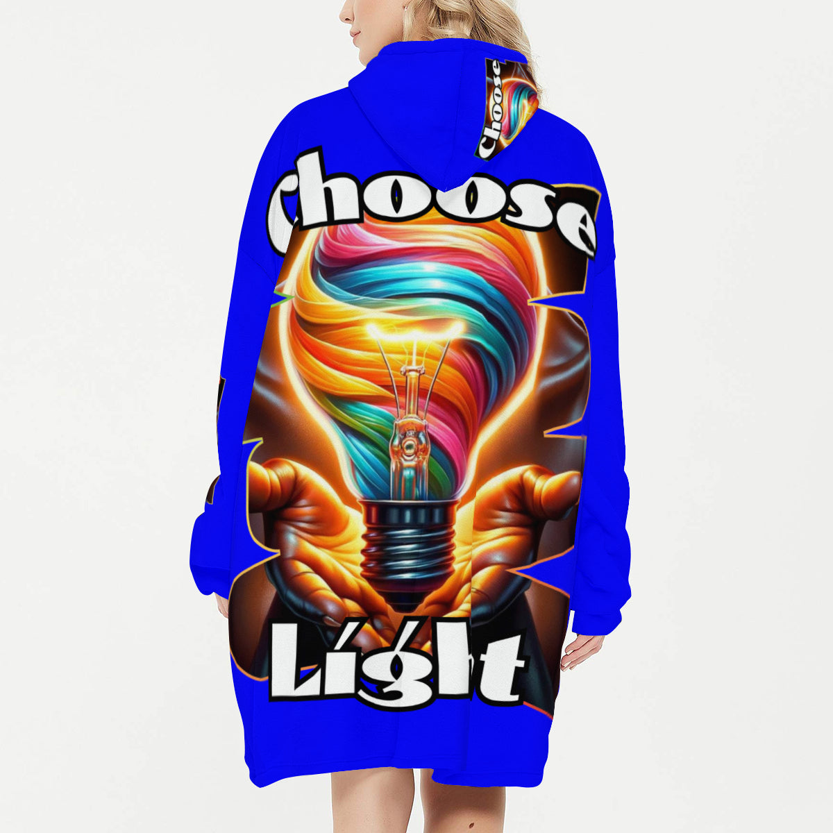 Flannel Sleeper Blanket Hoodie | "Choose Light"