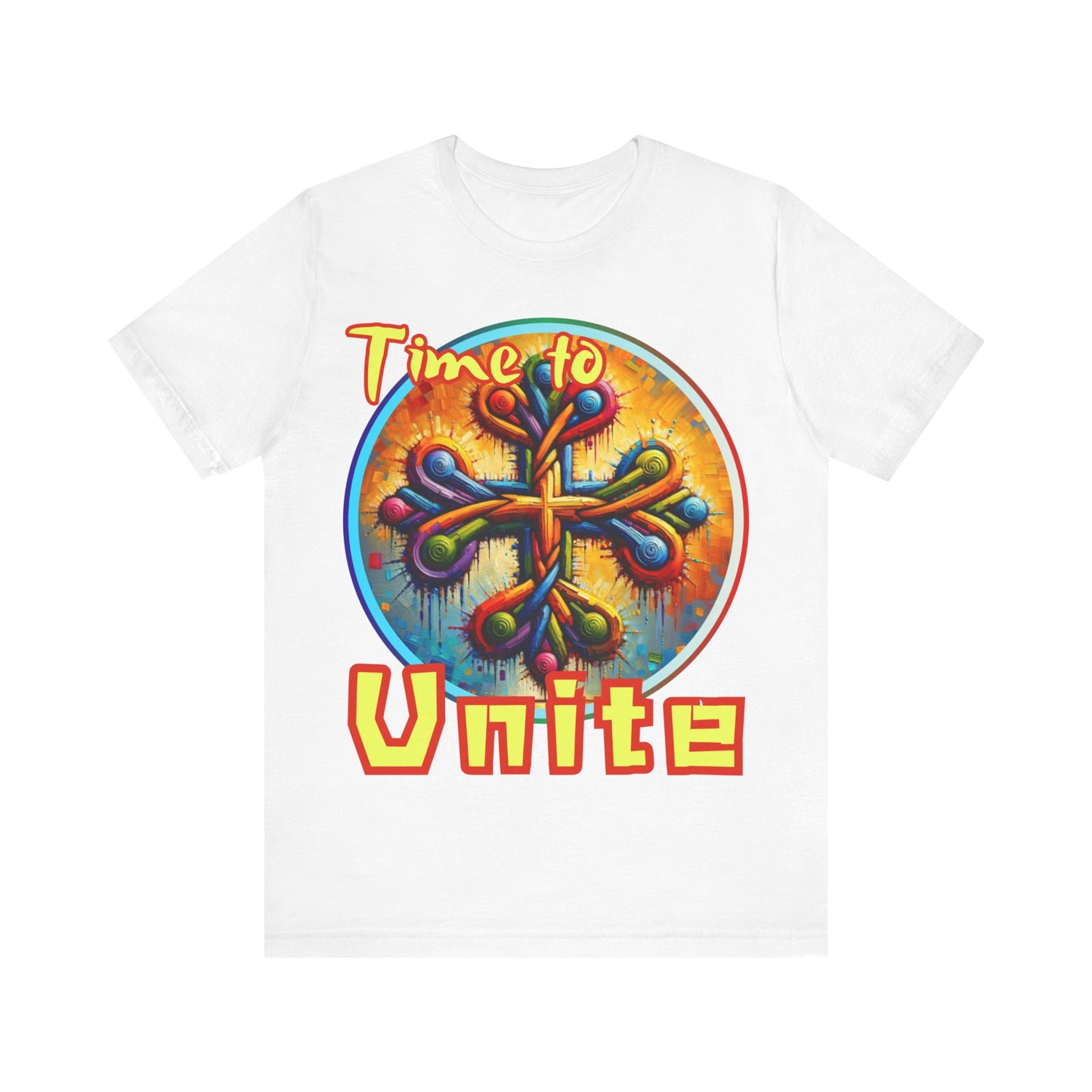 Unisex Jersey Short Sleeve Tee, "Time to Unite" Self-Awareness, Unity, Inclusion, Anti-Racism, One Love, Inclusion, DEI, Diversity