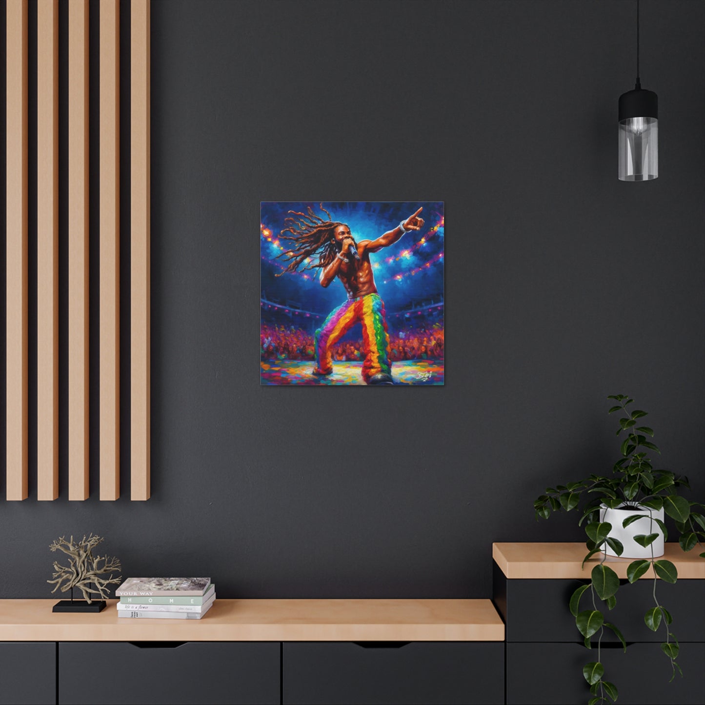 Art Print, Soca Artist, Oil Finish, West Indian Ethnicity, Cultural, Heritage, Abstract, Canvas Gallery Wrap