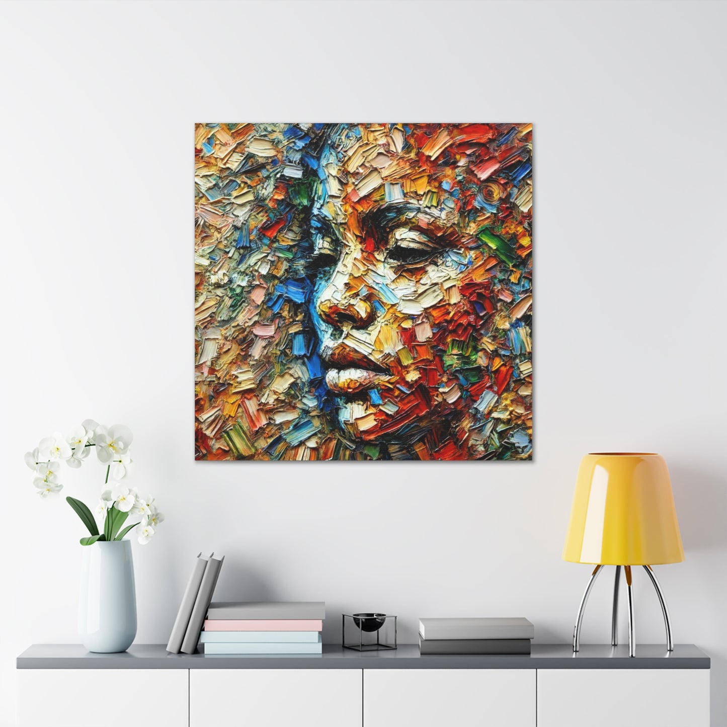 Art Print, African Women "In Abstraction," Black Roots, Oil Finish, Unity, One Love, Abstract, Canvas Gallery Wrap