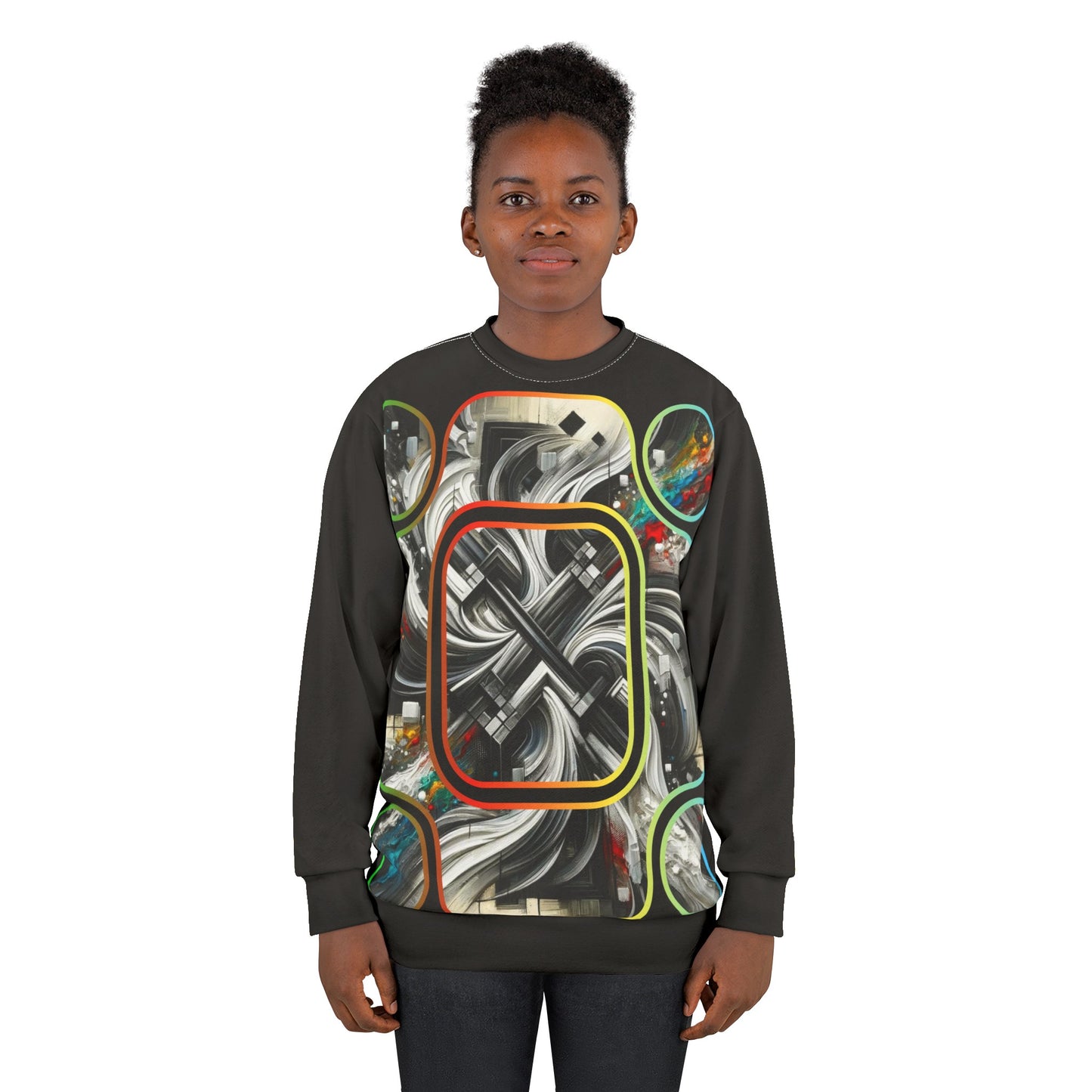 Unisex Sweatshirt (AOP) Abstract Print 2