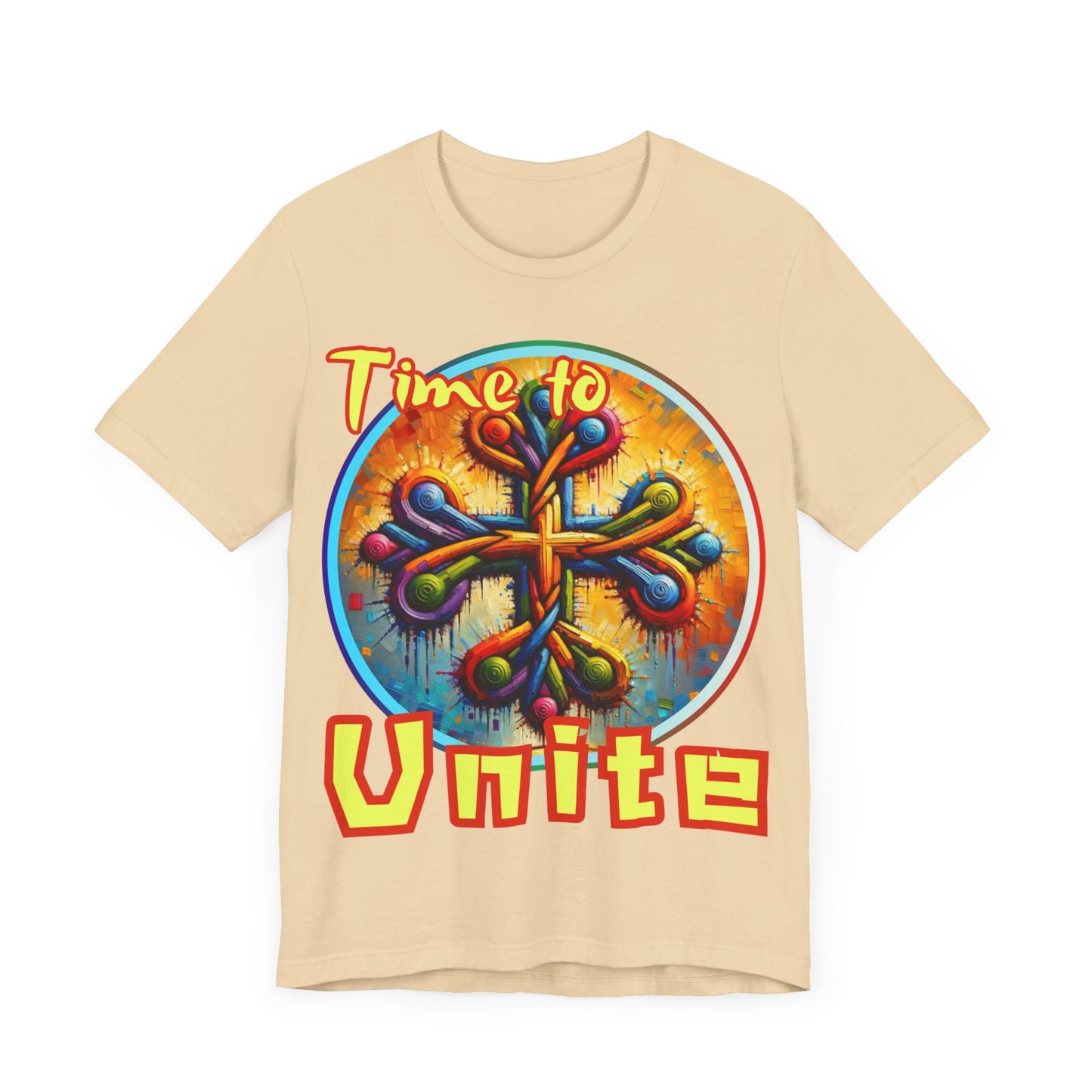 Unisex Jersey Short Sleeve Tee, "Time to Unite" Self-Awareness, Unity, Inclusion, Anti-Racism, One Love, Inclusion, DEI, Diversity