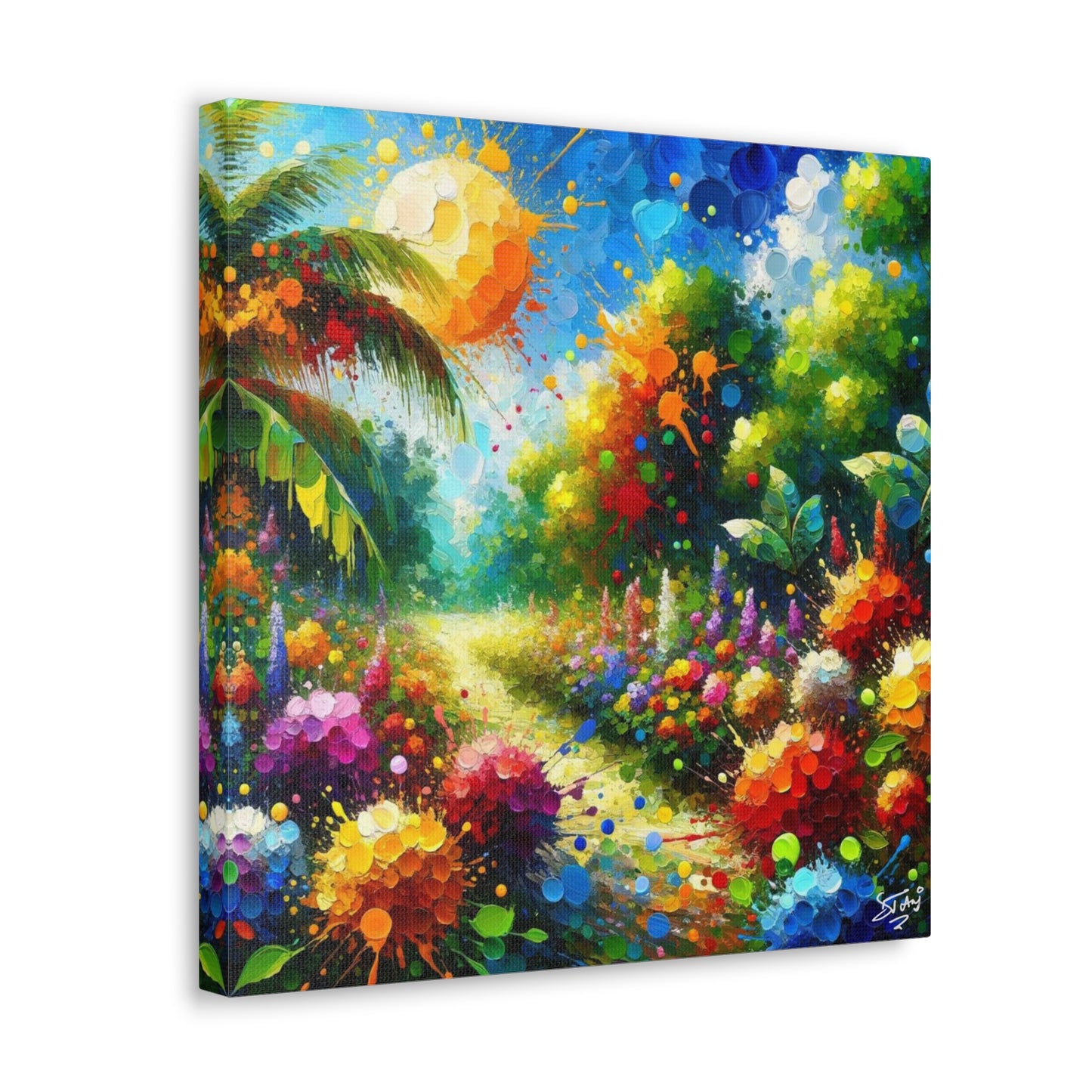 Art Print of Caribbean Flora & Fauna, Oil Finish, West Indian Art, Canvas Gallery Wraps