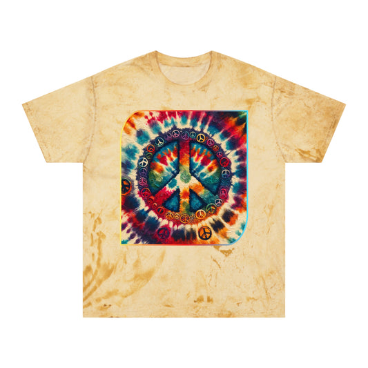 Unisex Color Blast T-Shirt "Peace" One World, Self-Love, Anti-Racism, One Love, Unity, Inclusion, Diversity, Immigrant Outsiders, Cultural Identity, Black Excellence Empowerment Inspiration, FashionWithPurpose, ConsciousClothing, CulturalExpression