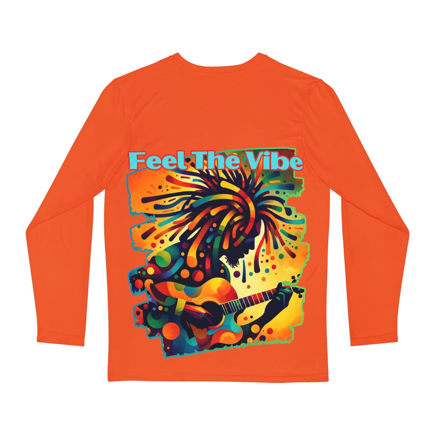 Men's Brushed Polyester Long Sleeve Shirt (AOP) "Feel The Vibe"