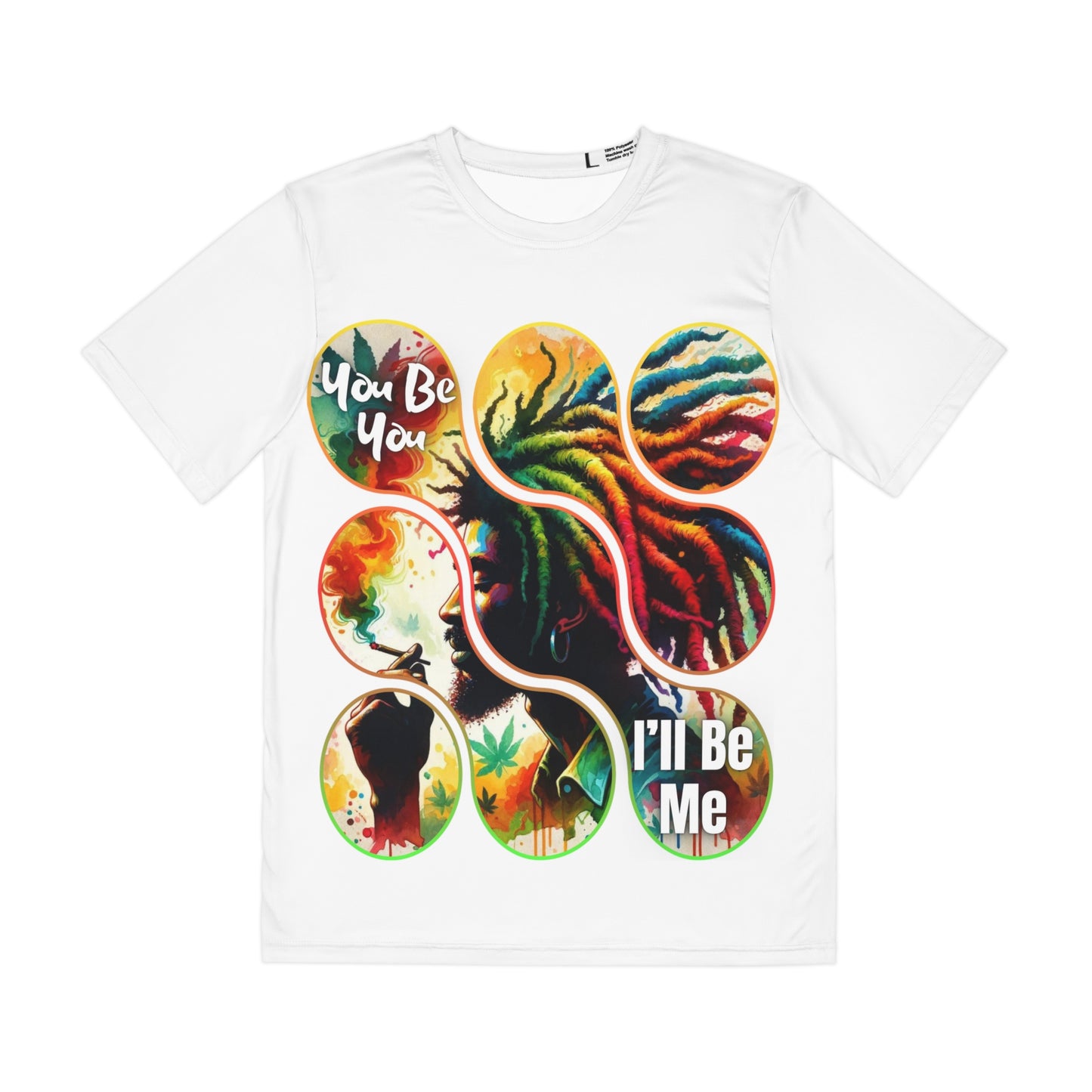 Men's Brushed Polyester Short Sleeve Tee (AOP), "You Be You, I'll Be Me"