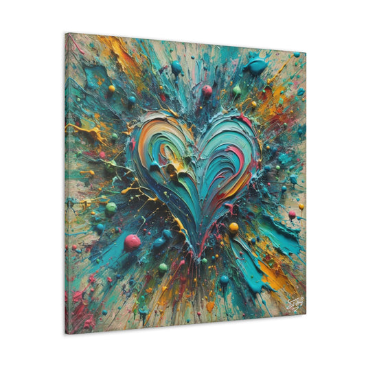 Art Print, "Love in Color," Oil Finish, West Indian Ethnicity, Cultural, Heritage, Semi-Abstract, Canvas Gallery Wrap