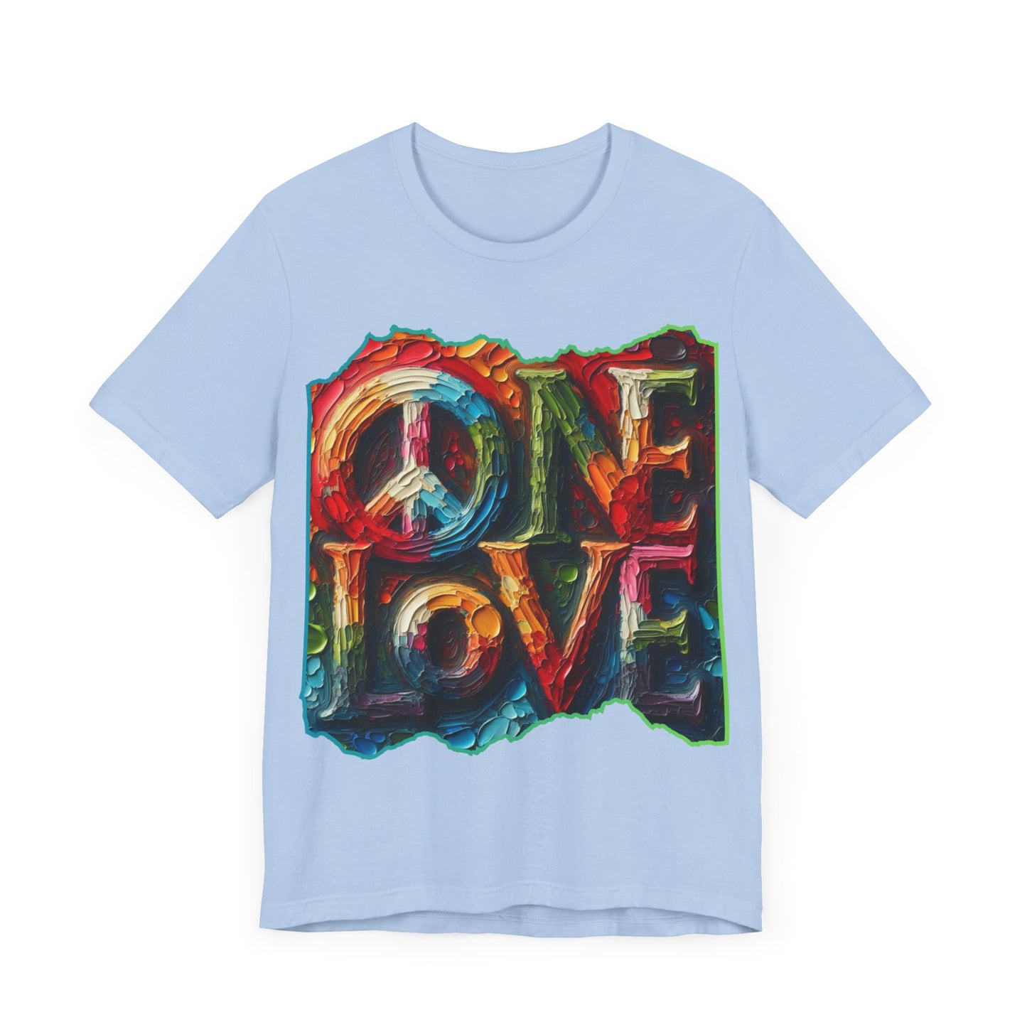 Unisex Jersey Short Sleeve Tee, "One Love" Imposter Syndrome, Mental Wellness, Stress Relief, Self-Awareness, Unity, Inclusion, Anti-Racism, One Love, Inclusion, DEI, Diversity