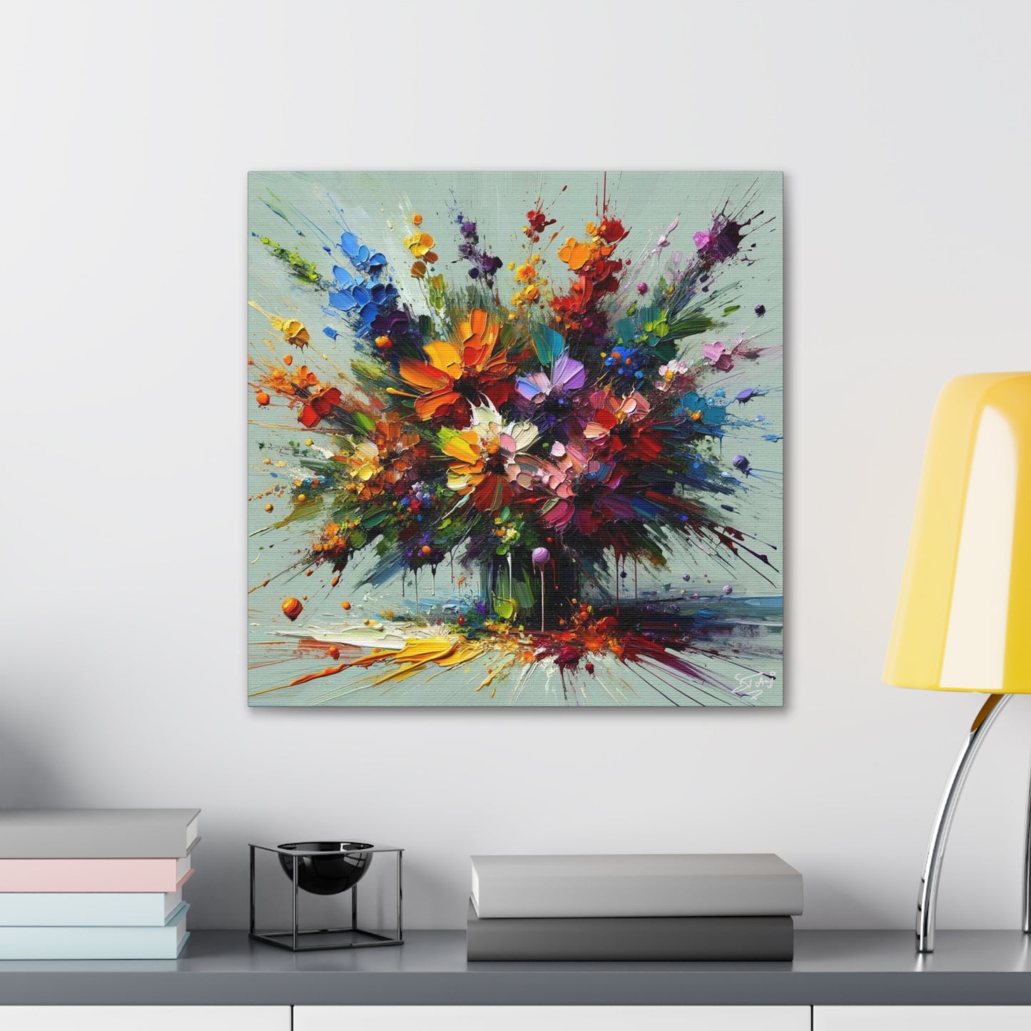 Art Print of Caribbean Bouquet, Oil Finish, West Indian Art, Canvas Gallery Wraps