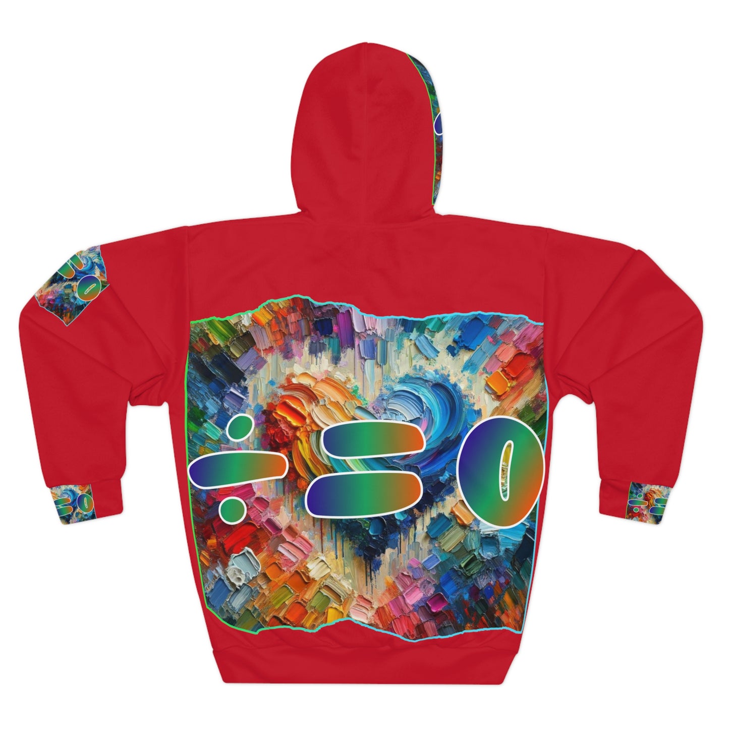 Unisex Pullover Hoodie (AOP) "Divided Equal Zero"