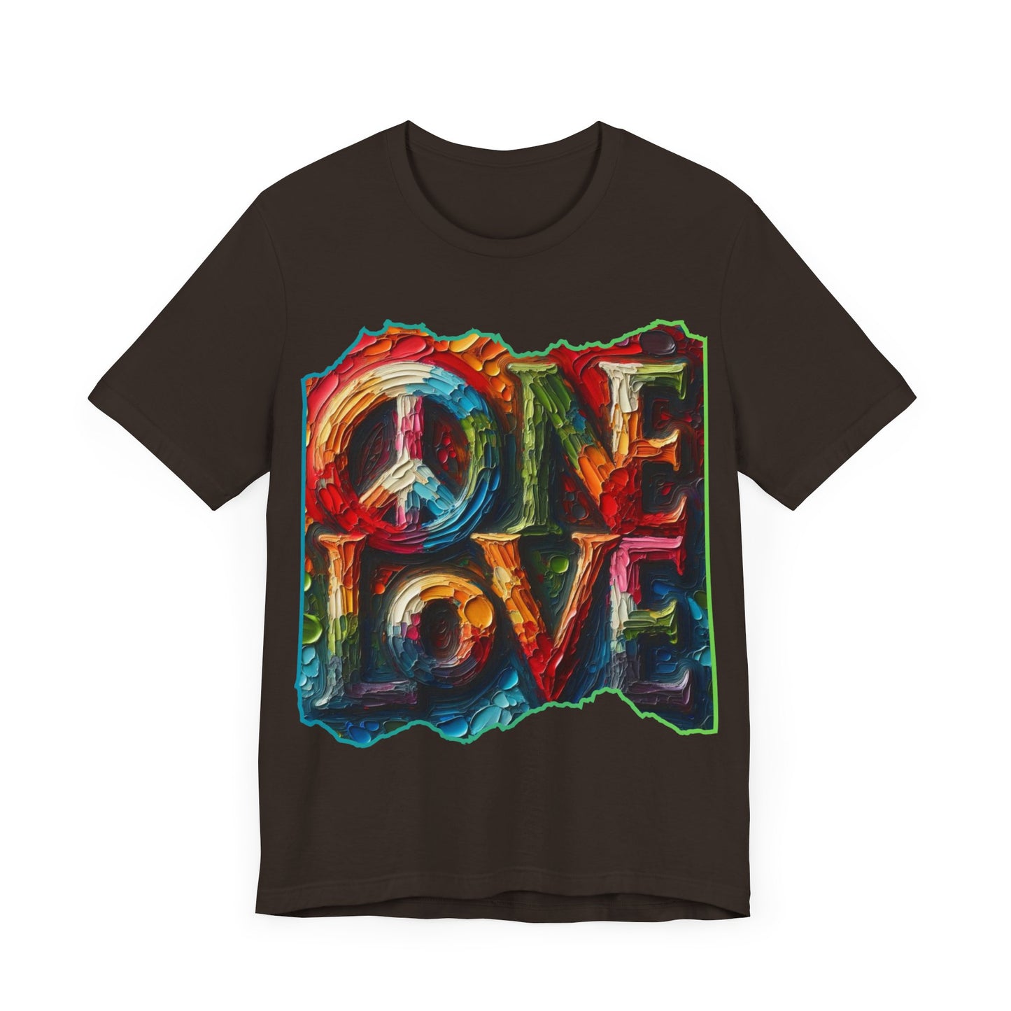 Unisex Jersey Short Sleeve Tee, "One Love" Imposter Syndrome, Mental Wellness, Stress Relief, Self-Awareness, Unity, Inclusion, Anti-Racism, One Love, Inclusion, DEI, Diversity