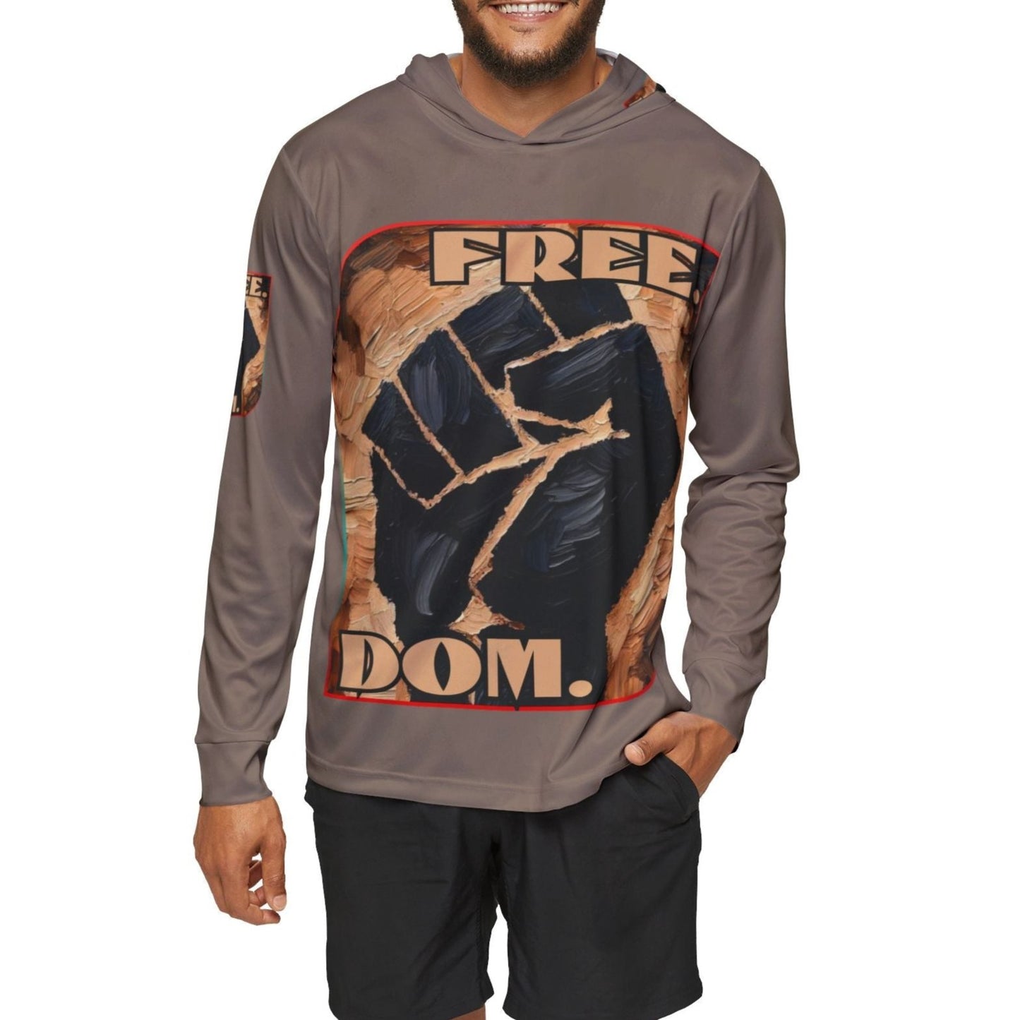 Men's Sports Warmup Hoodie "FREE.DOM."