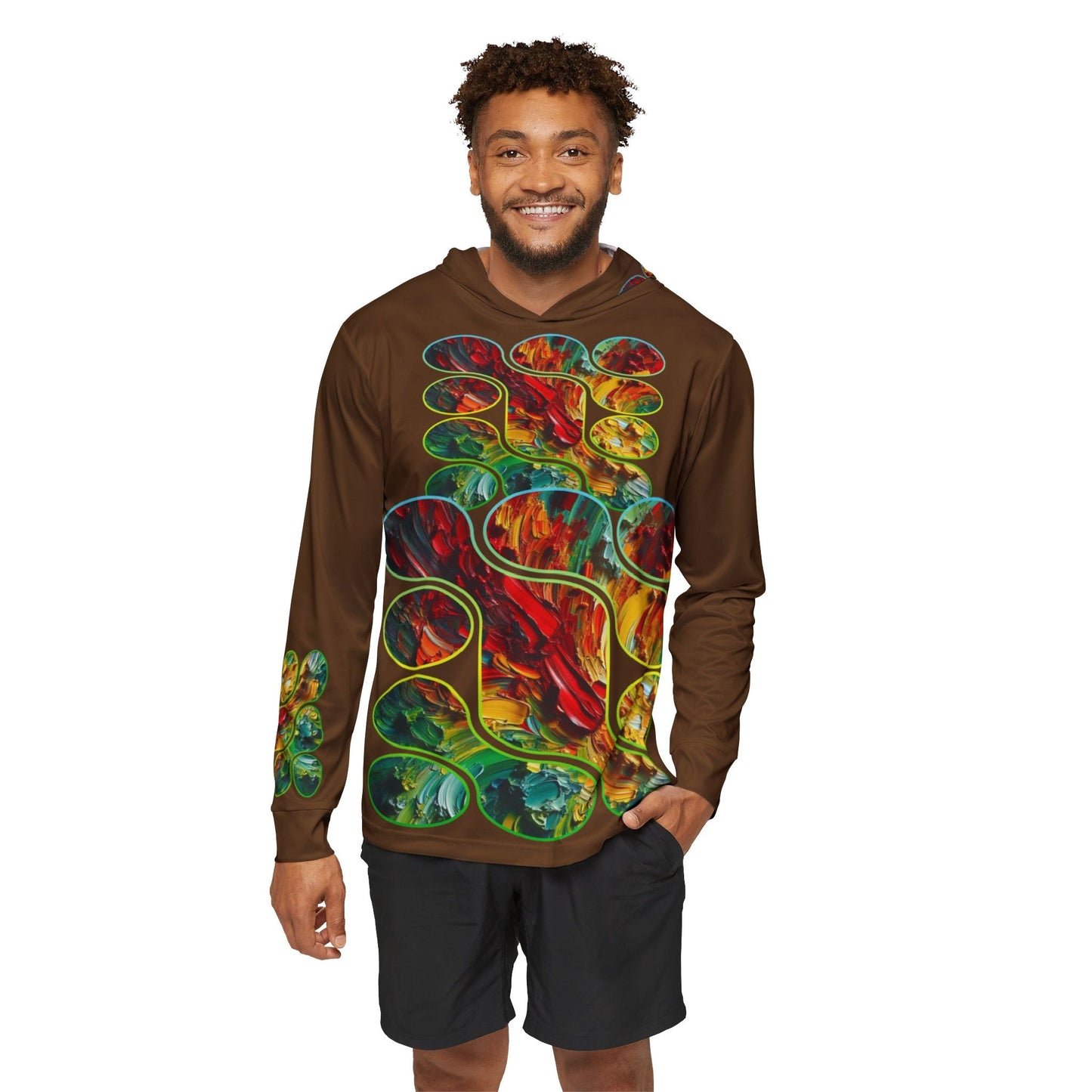 Men's Sports Warmup Hoodie (AOP), Abstract Paint Print