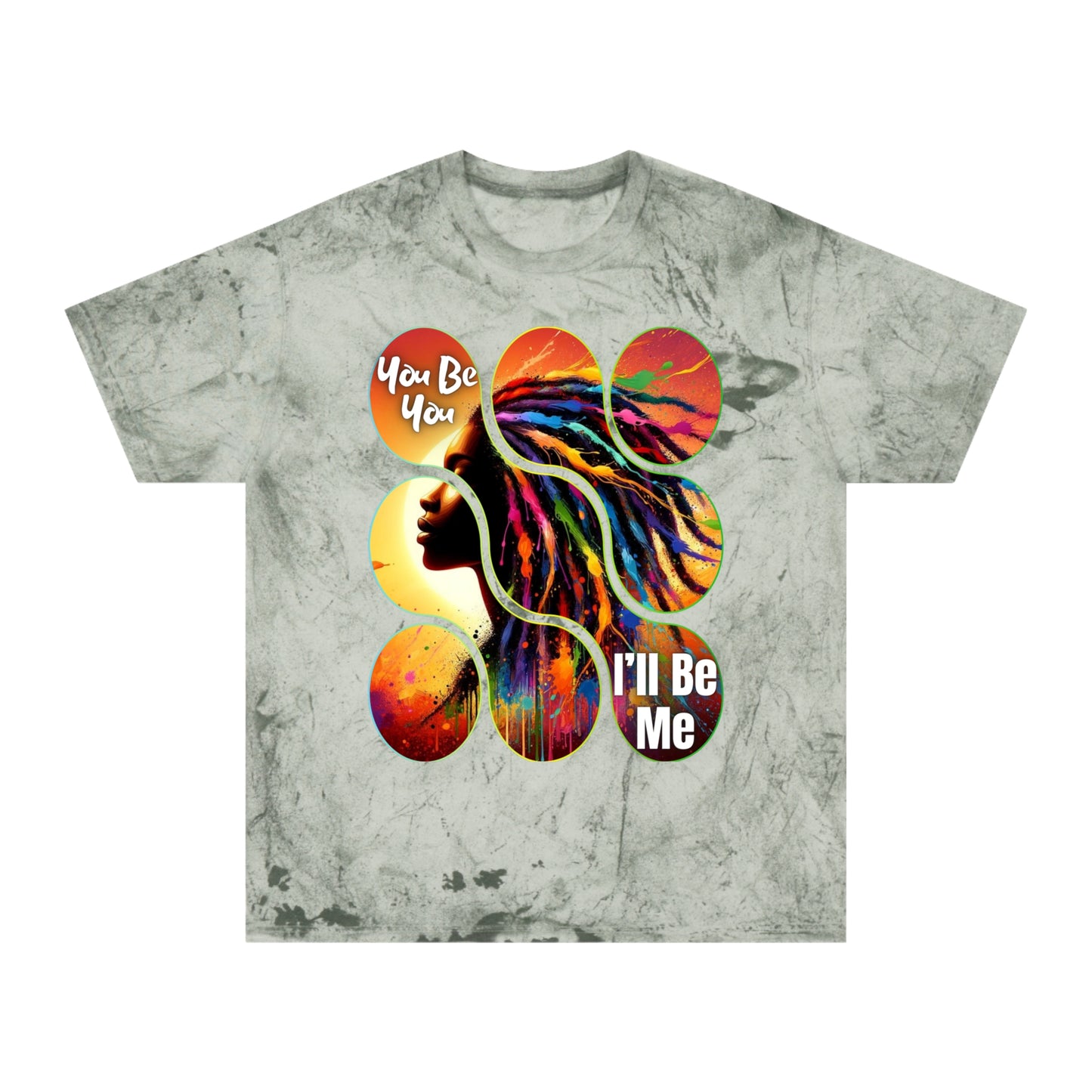 Unisex Color Blast T-Shirt "You Be You, I'll Be Me" World Unity, Anti-Racism, One Love, Inclusion Diversity, Immigrant Outsiders, Togetherness, FashionWithPurpose, Conscious Clothing, Cultural Identity, Black Inspiration Empowerment